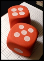 Dice : Dice - 6D - Foam Dice Red by Greenbriar Int Inc - Dollar Tree May 2010